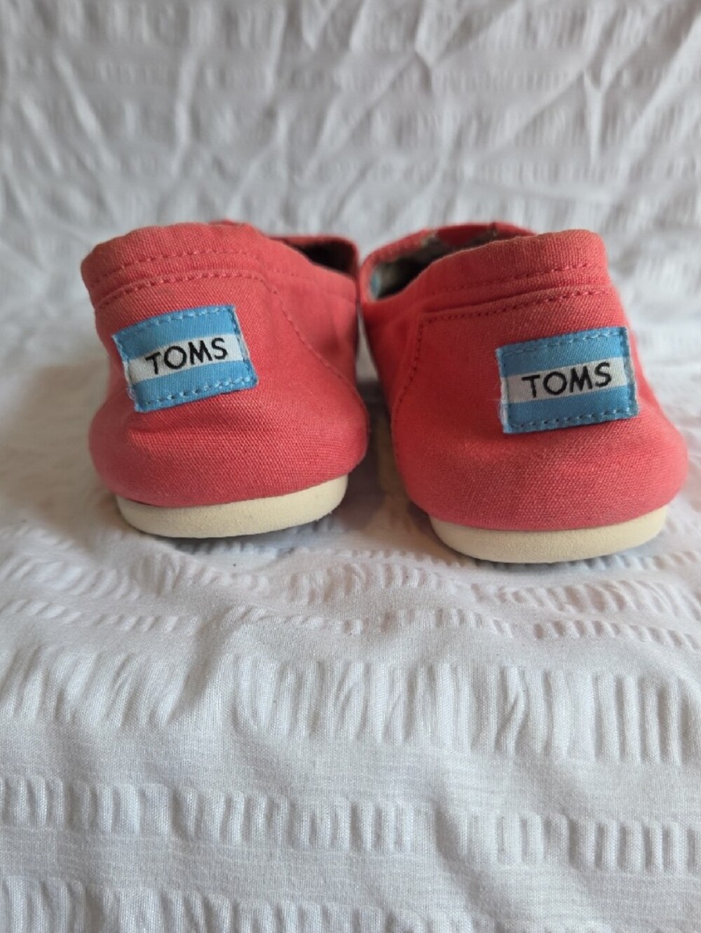 TOMS Classic Canvas Alpargata Slip-Ons Coral Pink Women's Size 10 - Picture 5 of 11